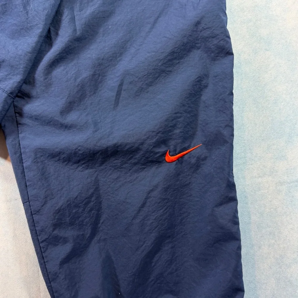 Nike Vintage Track Pants Mens L Navy Blue Excellent Embroidered Swoosh S20510TMS